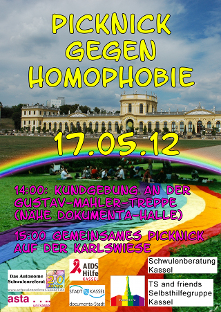 Flyer Picknick gegen Homophobie 17.5.2012 